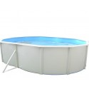 Oberirdischer Pool TOI Mallorca oval 550x366xH120 mit komplettem Sommerkit Weiß