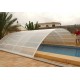 Cerramiento de piscina de altura media Refugio telescópico Madeira 12.76x6m listo para instalar