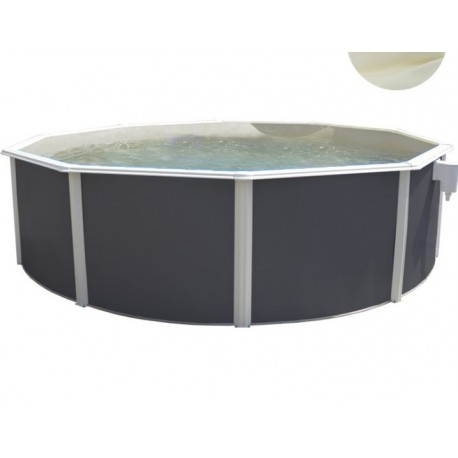 Bovengronds zwembad TOI Magnum rond 460x132 Compact Antraciet