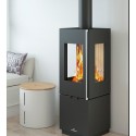 Poêle à bois Bronpi Bombay 3C 7kW avec 3 cotés vitrés