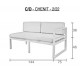 Garden furniture Chenit aluminum white with right angle Hevea