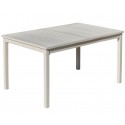 Dining Table Extendable Palma 170-220X100 Aluminum White Hevea