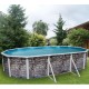 Piscine hors sol TOI Pierre grise ovale 640x366xH120 avec kit complet