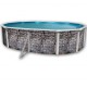 Above ground pool TOI Stone Grey oval 550x366xH120 with complete kit