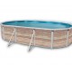 Piscina elevada TOI Pinus ovalada 640x366xH120 con kit completo