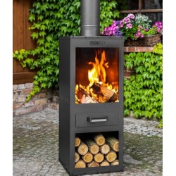 Rosa Cook King outdoor fireplace with pyre