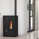 Fogão a pellets ventilado estreito La Nordica Extraflame Luisella 5kW Preto