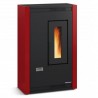 Poêle à granulés La Nordica Extraflame Luisella 5kW étroit ventilé Bordeaux