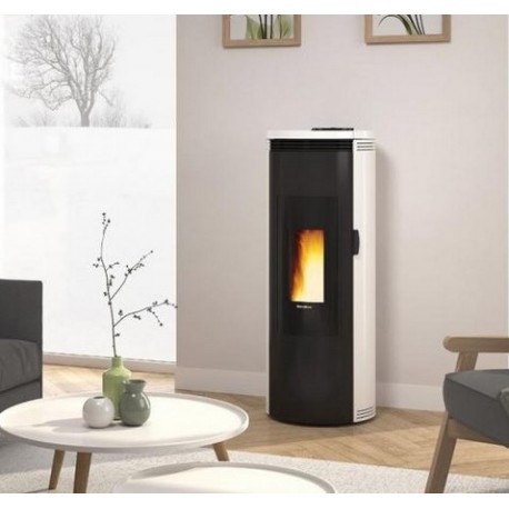 Estufa de pellets La Nordica Extraflame Luisella 5kW estrecha ventilada Burdeos