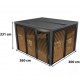 Pergola bioclimatica Habrita alluminio 2 lati ventose finto legno 10,80 m2