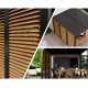 Pergola bioclimatica Habrita alluminio 2 lati ventose finto legno 10,80 m2