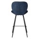 Set de 2 sillas encimera Ania Fabric Dark Blue Base Metal VeryForma