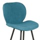 Conjunto de 2 Cadeiras Bancada Ania Blue Tecido Base Metal VeryForma