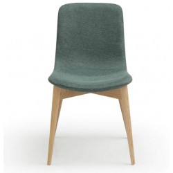 Conjunto de 2 Cadeiras de Jantar Aty tecido cinza claro Base Natural Ash VeryForma Conjunto de 2 Cadeiras de Jantar Aty tecido cinza claro Base Natural Ash VeryForma