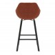 Set of 2 Chairs swivel worktop Soft VeryForma Caramel Fabric