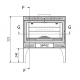 Poêle à Bois Ferlux Afar en Fonte sur pied 15.9 kW