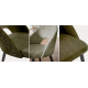 Set of 4 Green Velvet Chairs with Ergonomic Back Black Legs VeryForma