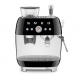 Smeg 50's Espresso Coffee Machine with Grinder Black Chrome