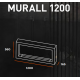 Infire Murall 1200 Caminetto a bioetanolo con vetro 3 kW Nero