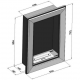 SIMPLEfire Frame 550 Chimenea de bioetanol de acero inoxidable con 1 panel de vidrio