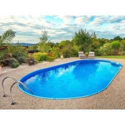 Azuro Ibiza Oval Pool 350x700 H135 mit Sandfilter