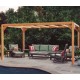 Vrijstaande pergola in ruw hout Alicante 600x300cm 18m2