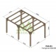 Freestanding wooden pergola Fuengirola 500x300cm 15m2