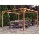 Freestanding pergola in raw wood Tarragona 250x250cm 6.25m2