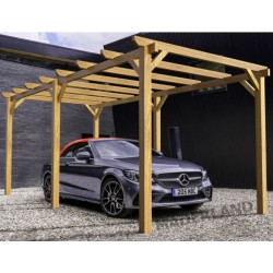 Houten carport voor auto's 6x3m Badajoz 18m2 Maderland