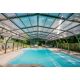 Copertura per piscina di media altezza Abrisol Tabarca Veranda fissa 12,9x550m