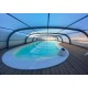Copertura per piscina di media altezza Copertura telescopica Malta 8,36x5m pronta per l'installazione