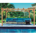 Freistehende Pergola aus Massivholz Valencia 5x3m 15m2