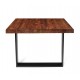 Table salle à manger en bois Annette Premium 1.6x0.96m couleur Noyer