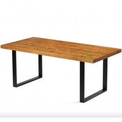 Table salle à manger en bois Annette Premium 1.6x0.96m couleur Chêne