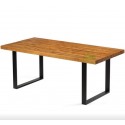 Table salle à manger en bois Annette Premium 1.6x0.96m couleur Chêne