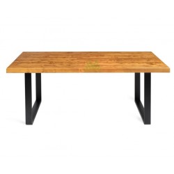 Table salle à manger en bois Annette Premium 1.95x0.96m couleur Chêne