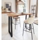 Set de 2 Taburetes Altos Elia VeryForma Metal Blanco y Negro