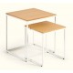 Lot de 2 Tables gigognes d'appoint en bois et métal blanc Ana VeryForma