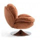 Fauteuil pivotant Top tissu velours rouille VeryForma
