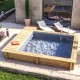 Piscina urbana de madera conectada Cubierta calefactora Filtration Square 420 BWT