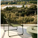 Fauteuil de jardin Rina en acier vert et corde verte VeryForma