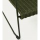 Fauteuil de jardin Rina en acier vert et corde verte VeryForma