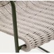 Chaise de jardin Rina en acier vert et corde écru grise VeryForma