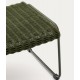 Repose-pieds de jardin Rina en acier vert et corde verte VeryForma