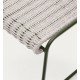 Silla Arvin Swirl en tejido chenilla beige y patas de madera de roble VeryForma