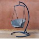 Fauteuil suspendu Aliga en aluminium et rotin bleu VeryForma