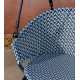 Aliga Sedia Sospesa in Alluminio e Rattan Blu VeryForma