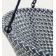 Fauteuil suspendu Aliga en aluminium et rotin bleu VeryForma