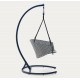 Aliga Sedia Sospesa in Alluminio e Rattan Blu VeryForma