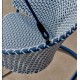 Fauteuil suspendu Aliga en aluminium et rotin bleu VeryForma